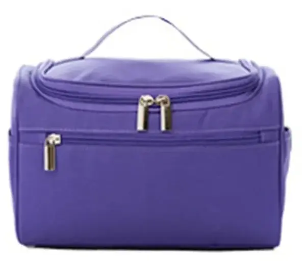 Zoom sur la fermeture éclair de qualité de la trousse personnalisée en nylon