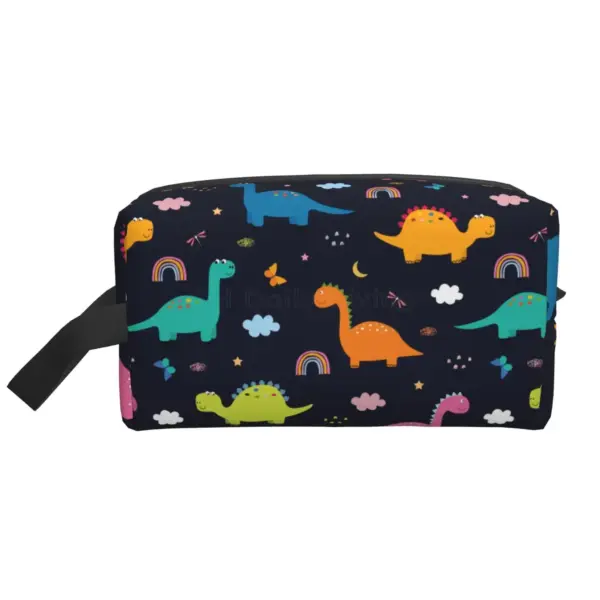 Vue intérieure montrant la capacité de rangement de la trousse de toilette enfant