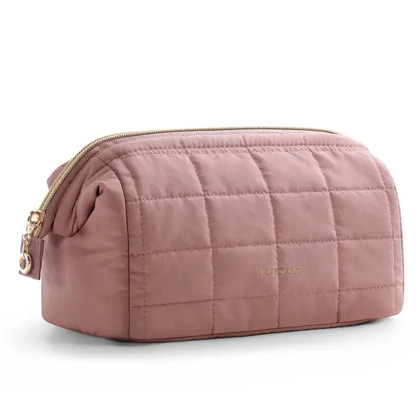 Compartiment transparent anti-taches de la trousse BAGSMART avec pinceaux et accessoires beauté