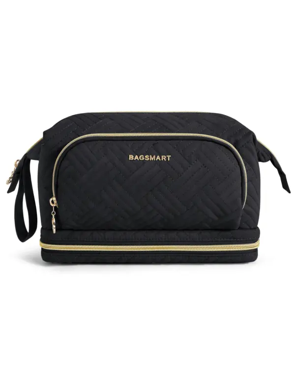 Détail poche avant transparente imperméable trousse toilette double compartiment